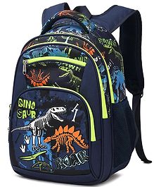 Frantic Premium Quality Blue Dino Skeleton Bag for Kids - 40 cm