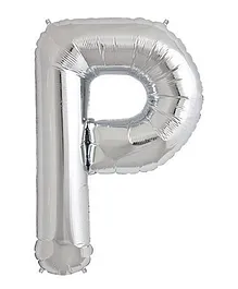 Funcart Foil Balloon P Shape - Silver