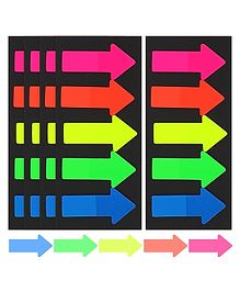 KolorFish Neon Page Marker Arrow Stickers Colored Index Tabs Flags Bookmarks Sticky Notes for Home Office Students (Pack of 5)