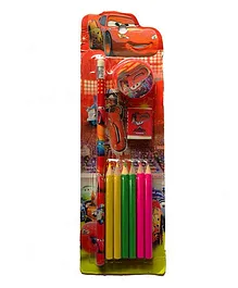 Funcart Disney Pixar Cars Themed Stationery Red - Set of 10 Pieces