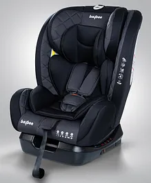 Baybee Convertible  with with Isofix 3 Position Recline Headrest Adjustable Safety Belt Baby Seat Car - Black