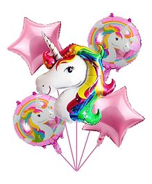 Puchku Unicorn Theme Birthday Decoration Kit - Pack of  5