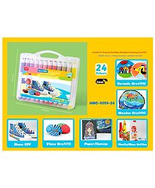 Azhari 24 Pcs Acrylic Paint Markers Set