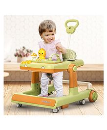 Baybee Zeni 3 IN 1 Baby Walker for Kids, Activity Kids Walker with Parental Push Handle & 3 Height Adjustable, Walker for Baby with Stopper & Musical Toy Bar (Green)