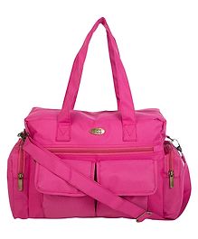 Mee Mee Multipurpose Diaper Bag (With Changing Mat, Pink)