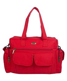 Mee Mee Multipurpose Diaper Bag (With Changing Mat, Red)