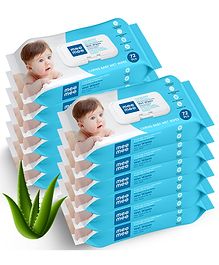 Mee Mee Soft Gentle Baby Wet Wipes (72 Wipes) Pack of 12 | Infused with Aloe Vera and Vitamin E | Paraben & Sulfate Free | Cleansing Wipes | Wipes Combo for Babies