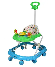 Sunbaby Racer Musical Walker With Push Handle - Blue & Green