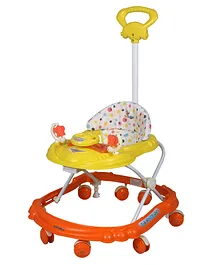 Sunbaby Racer Musical Walker With Push Handle - Orange & Yellow