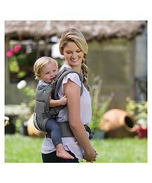 Infantino Cuddle Up Ergonomic Hoodie Carrier (2-way) Grey Birth To 36 Months