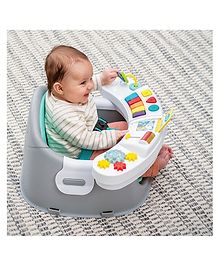 Infantino MUSIC & LIGHTS 3-IN-1 DISCOVERY SEAT & BOOSTER Teal & Grey 6 to 36 Months