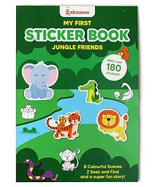 Shumee Jungle Friends sticker book - 180 stickers - Pack of 1 book with 32 pages.