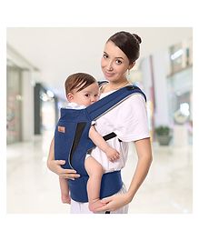 R for Rabbit Comfy Hug Ergo Baby Carrier for New Born | Front and Back Carry Position Adjustable Belt Ergonomic Kangaroo Bags for 4 months to 2 years Kids Upto 15 Kg (Blue)