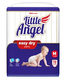 Little Angel Easy Dry Diaper Pants with 12
                        hrs absorption Medium (M) Size 72 Count, 7-12
                        Kgs - M (72 Pieces)
