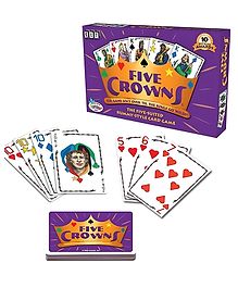 AKN TOYS Five Crowns Card Game The Game Isn't Over Until The Kings Go Wild Five Suited Rummy-Style Card Game  - Multicolor