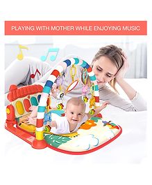 Sanjary Baby Play Mat Gym & Fitness Rack with Hanging Rattles Lights & Musical Keyboard Mat Piano Multi Function