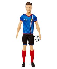 Barbie Ken Soccer Player Doll Blue - Height 30 cm