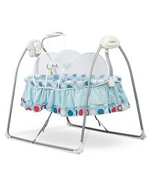 BAYBEE Wanda Automatic Electric Swing Cradle for Baby with Mosquito Net Remote Toy Bar & Music Baby Swing Cradle Crib Jhula for Baby - Blue