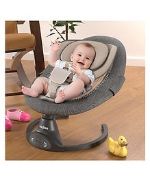 Baybee Automatic Electric Swing Cradle for Baby with 5 Adjustable Swing, 3 Recline, Music, Mosquito Net & Belt | Baby Swing Rocker with Bluetooth, Remote & Soft Toys | Swing for Baby (Black)