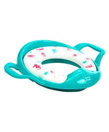 Mee Mee Cushioned portable Baby Potty Seat for Toilet Training with Easy grip support handles, Easy to Carry (Green)