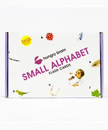 Hungry Brain Small Alphabet Flash Cards Box Of 26 Cards - Multicolor