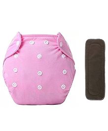 Sparkle Joy Free Size Reusable Cloth Diaper With Insert - Pink