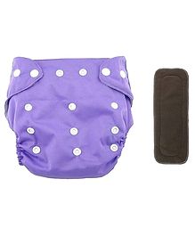 Sparkle Joy Free Size Reusable Cloth Diaper With Insert - Purple