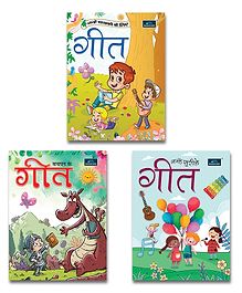 Hindi Rhymes (Set Of 3 Books)  Bachpan Ke Geet, Nahne Gayko Ke Liye Geet, Nahne Surile Geet