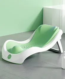 Polka Tots Tiny Tubsy Baby Bather Lightweight With Soft Rubber Newborn Bath Tub Rack - Green
