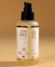 ROOT and SOIL Petal soft baby massage oil : Damask rose & Saffron - 100 ml (0+ months) - 100 ml