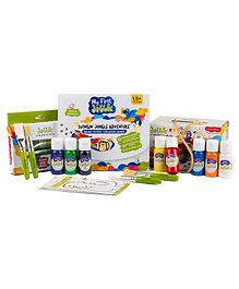dabble My First Swingin' Jungle Adventure + Mini Starter Fun Pack + Chubby Brushes Combo | Sticker Art for Kids | Reusable Story Card Set | Mess-Free Art Kit | Creative
