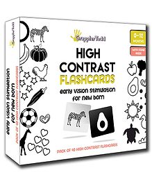 High Contrast, Black & White Large Flash Cards for Babies & Infants - Newborn Visual Stimulation & Sensory Development for 0 to 12 Months, 40 Pictures, Gifts, Travel Friendly