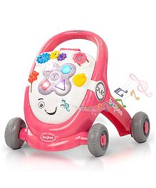 Baybee Oleo Baby Activity Walker for Kids, Baby Walker for Toddlers with Music, LED Light, Rotating Gears & Easy Girp Push Handle (Pink)