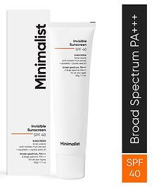 Minimalist Invisible Sunscreen SPF 40 - 50 g