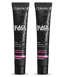 CURAPROX Black Is White Charcoal Whitening Toothpaste 90 ml Tube x Pack of 2