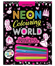 Princess Neon Colouring World Book for Kids Age 4 - 7  years with Neon Pens