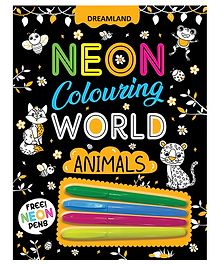 Animals Neon Colouring World Book for Kids Age 4 - 7  years with Neon Pens