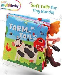 Intellibaby Farm Tails Sensory Book | Children's Tail Cloth Book | Soft & Safe | Tear Resistant Books | Early Educational Toy for Boys & Girls | Ideal for Gifting