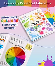 Intelliskills My First Book of Colours | Activity Board Books for Kids | Early Educational Toy for Boys & Girls | Introduction to Colour Wheel, Objects, Animals, Fruits, Vegetables, Words | Ideal for Gifting