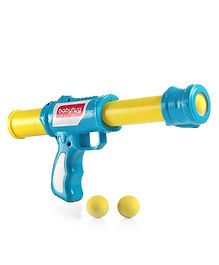 Babyhug Premium Blaster Gun with 6 Foam Balls - Blue & Yellow