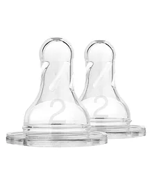 Dr Browns Narrow Neck Silicone Teats With Two Hole - Pack of 2