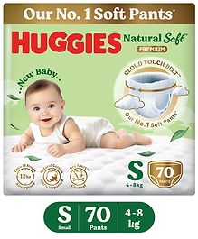 Huggies Natural Soft Premium Baby Diaper Pants Small - 70 Pieces