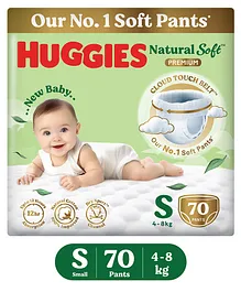 Huggies Natural Soft Premium Baby Diaper
                        Pants Small - 70 Pieces