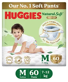 Huggies Natural Soft Premium Baby Diaper
                        Pants Medium - 60 Pieces