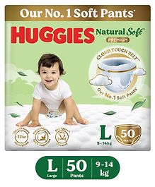 Huggies Natural Soft Premium Baby Diaper Pants Large - 50 Pieces