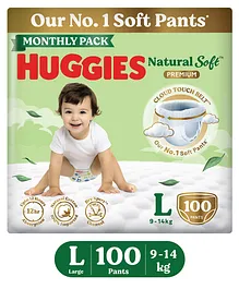 Huggies Natural Soft Premium Baby Diaper
                        Pants Large - 100 Pieces