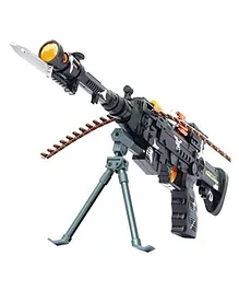 Toyshine Army Style Toy Gun With Light & Sound Black - Length 56 cm