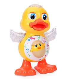 Toyshine Dancing Duck With Music & Flashing 3D Lights Multicolour - 17.7 cm