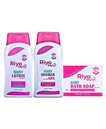 Riyo Herbs Baby Care Pack Of 3 With Baby Lotion, Baby Bath Soap & Baby Shower Gel