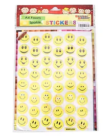 Sticker Bazaar A4 Sparkle Stickers Emoji Theme - Yellow